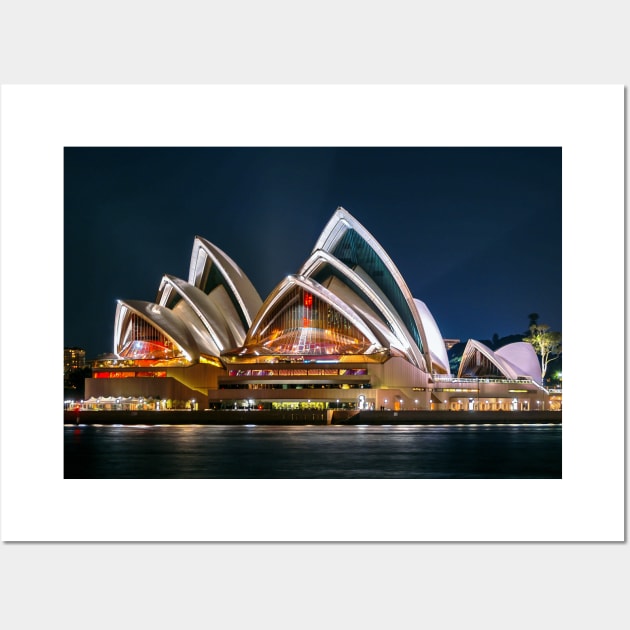 Sydney Opera House at Night Wall Art by Upbeat Traveler